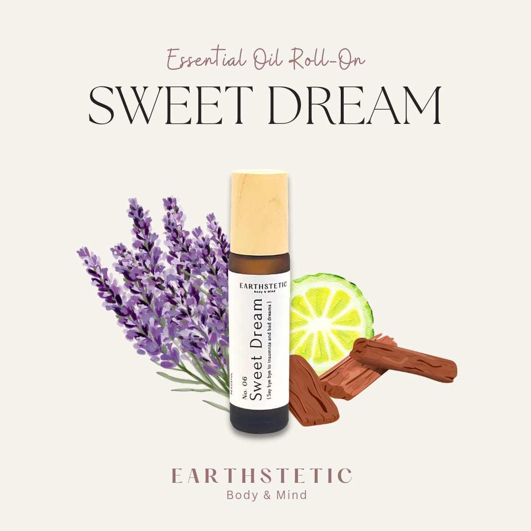 Sweet Dreams Essential Oil Blend Roll On (9 ml) with Essential Plant Oils  of Nutmeg, Jasmine, Lavender, Rose, Roman Chamomile, Vanilla in Sweet  Almond